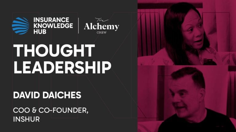 Sabine VanderLinden with David Daiches, Co-founder & COO of INSHUR